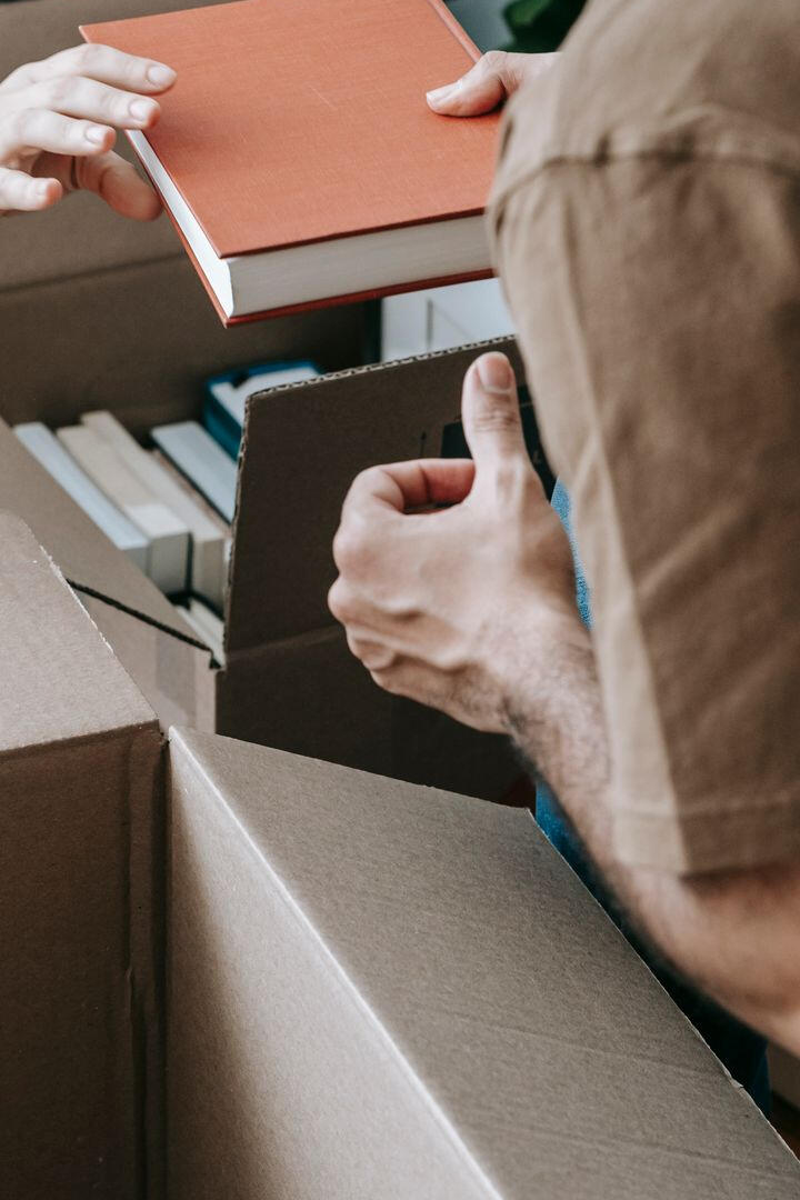 Packing books into a box